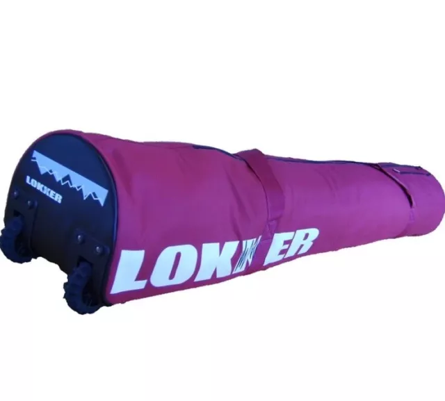 LOKKER DOUBLE WHEELIE SKI BAG- Fits upto 2 pairs of skis + poles + all your gear