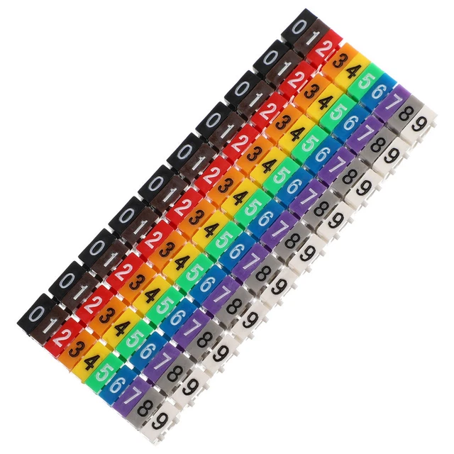 Marqueurs De Câbles Clipables - 150 Pièces Pour Fils 1.5mm² - Étiquettes Numériques Colorées Pour Repérage électrique