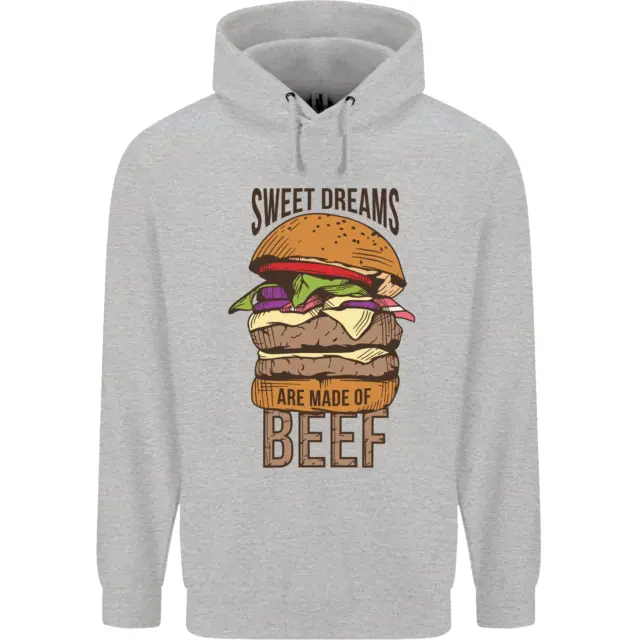 Sweet Dreams are Made of Beef BBQ Chef Mens 80% Cotton Hoodie