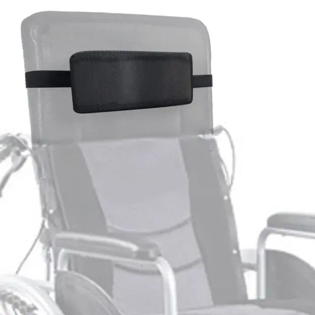 Cómodo reposacabezas silla de ruedas, malla, ligera forma de U para personas mayores