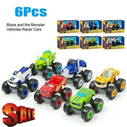 Blaze and the Monster Machines Kids Gift Racer Cars Vehicles Toy Trucks 6 PCS