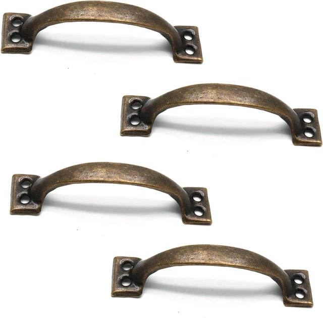 Pull Handles Vintage Style Barn Door Grab Handle Bronze Tone (Pack of 4)