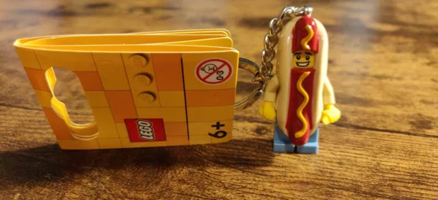 Lego 853571 Hot Dog Suit Guy Minifigure Keychain / Keyring - Brand New With Tag