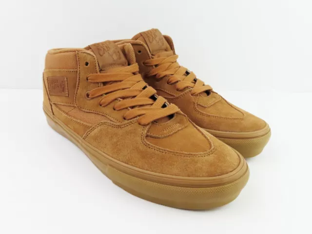 RARE VANS Half Cab Vansbuck wheat Brown Gum Mono Skate Shoes Size