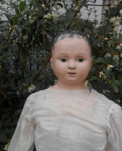 Poupée Allemande PAULINE papier mâché/cire circa XIXème sortie grenier !