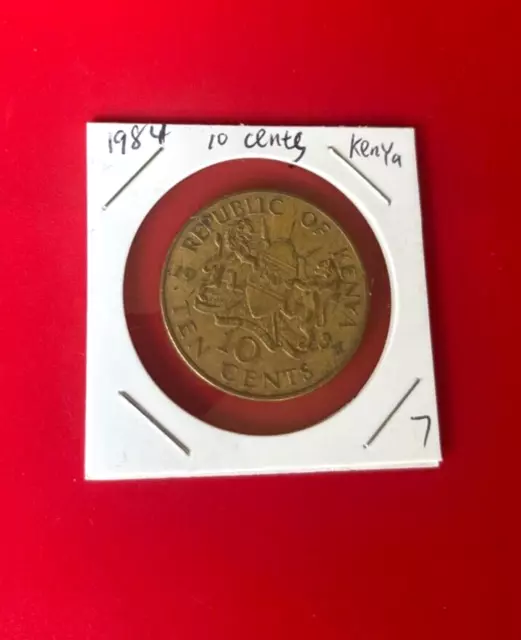 Republic Of Kenya 1984 10 Cents - Nice World Coin !!!