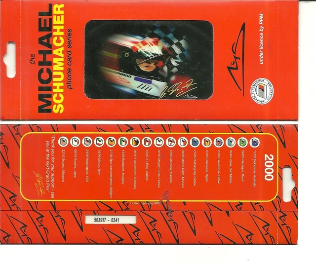 Rare / Carte Telephonique - Michael Schumacher F1 Gp / Phonecard Neuf New Sealed
