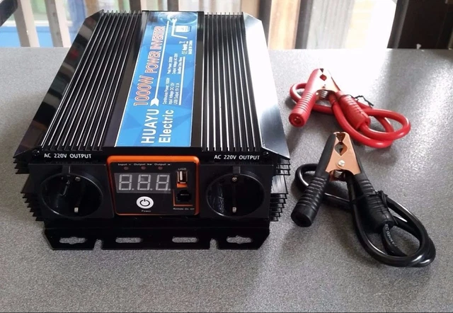 EDECOA Onduleur 2000W 24V 230V - Convertisseur Sinusoïdal Modifié Avec LCD, Télécommande Et Ports USB Pour Camion, Caravane Et Panneaux Solaires