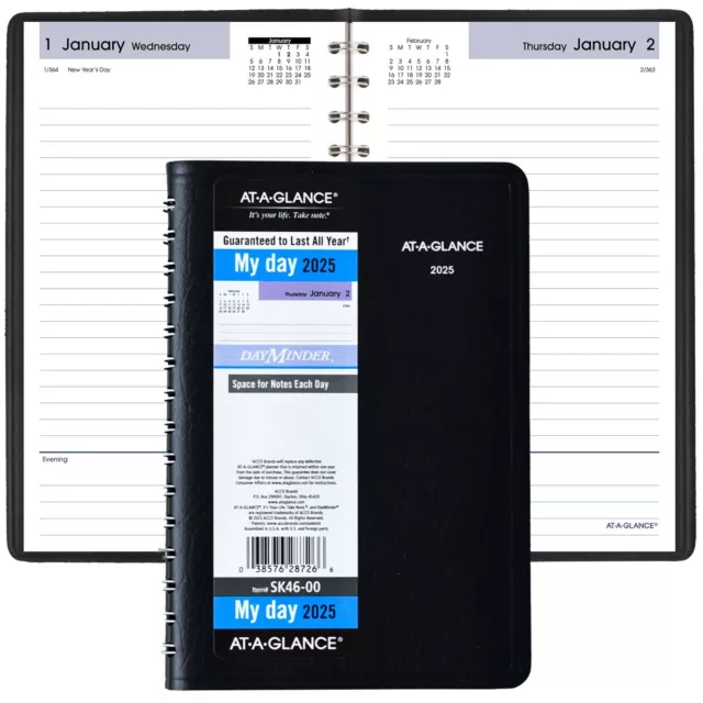 2025 At-A-Glance DayMinder SK46-00 Untimed Daily Planner, 5 x 8"