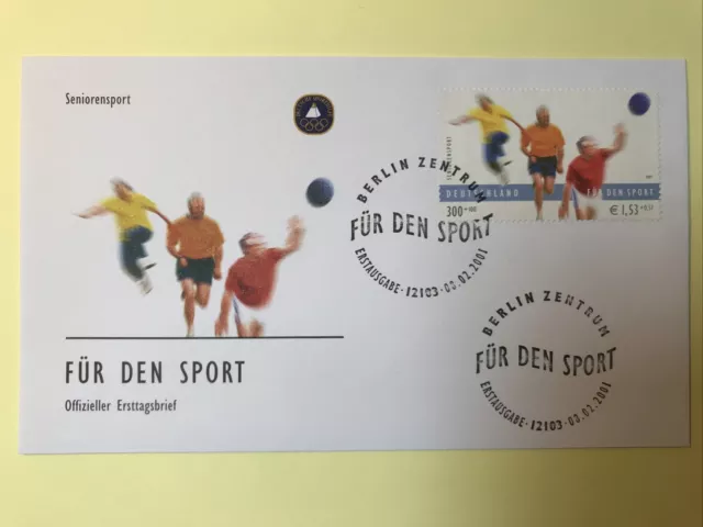 2001 - FDC Mi.Nr. 2168 - Sporthilfe - Seniorensport - ESST Berlin