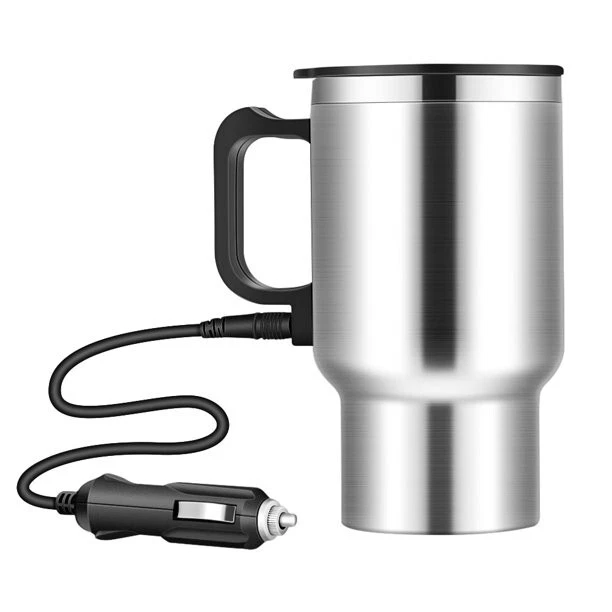 Stainless Steel Electric Mug 12V Car Electric Kettle Heated Mug Car Coffee