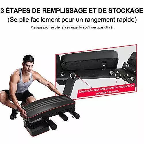 Banc réglable Banc De Musculation Pour L'Entraînement Complet du Corps 3