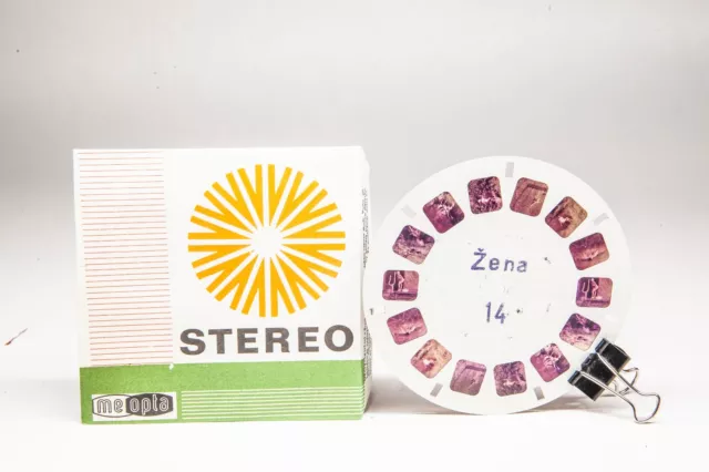 Meopta Stero-Mikroma view-master COLOR Reel - Nude Girls - defekt color