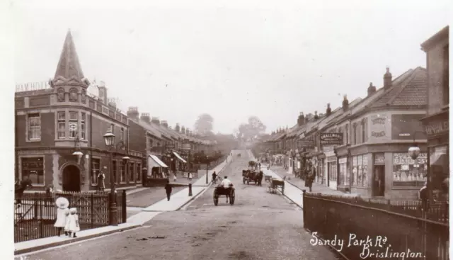 Sandy Park Road Brislington RP old pc used 1912 ? Harvey Barton Bristol