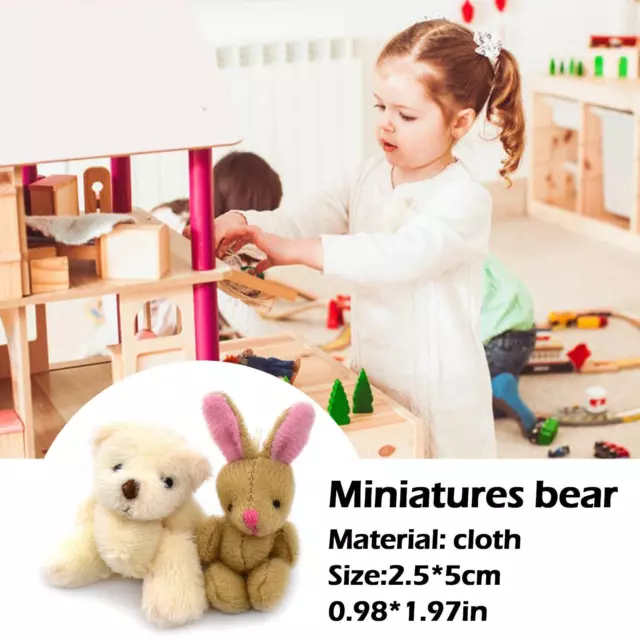 112 Plush Gifts Charm Mini Bear Tiny Handcrafted Dolls Miniature Handmade: