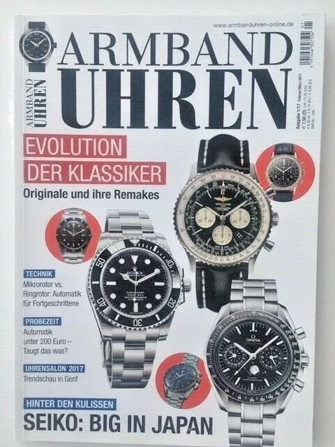 German watch magazin / Magazine allemand de montres ARMBAND UHREN 1/2017 ROLEX