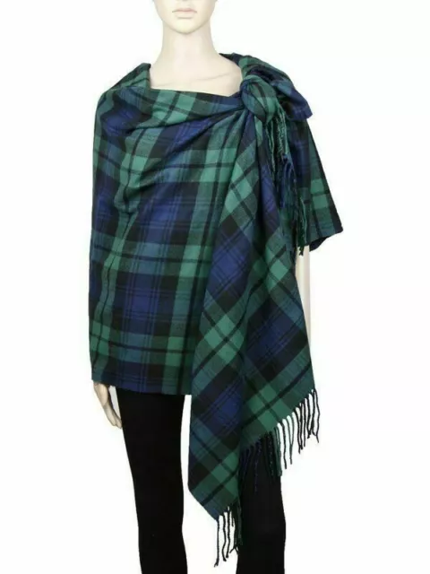 Blanket Oversized Tartan Long Cashmere Feel Scarf Wrap Shawl Pashmina