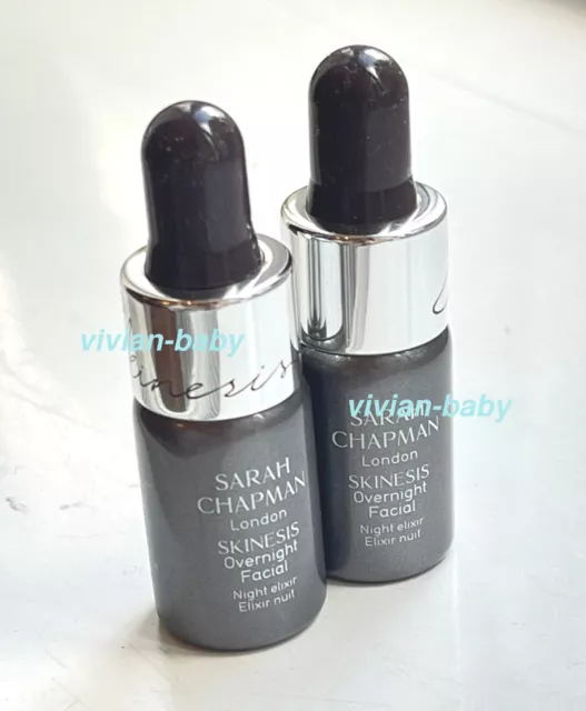 New Sarah Chapman Skinesis Overnight Facial 2 x 1ml Elixir = Total 2ml =