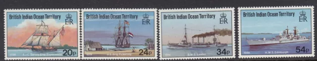 BRITISH INDIAN OCEAN TERRITORY :1991 Visiting Ships set SG115-8 unhinged mint
