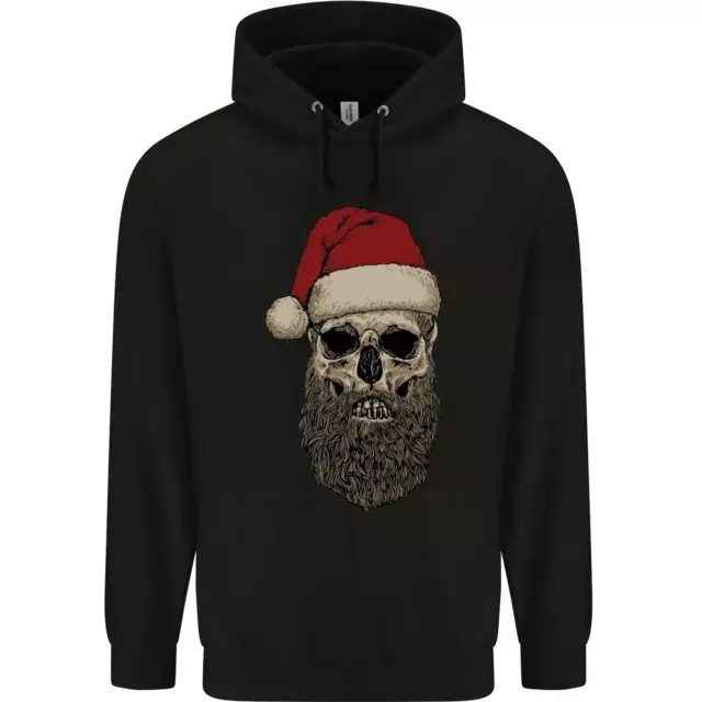Santa Skull Gothic Heavy Metal Christmas Childrens Kids Hoodie