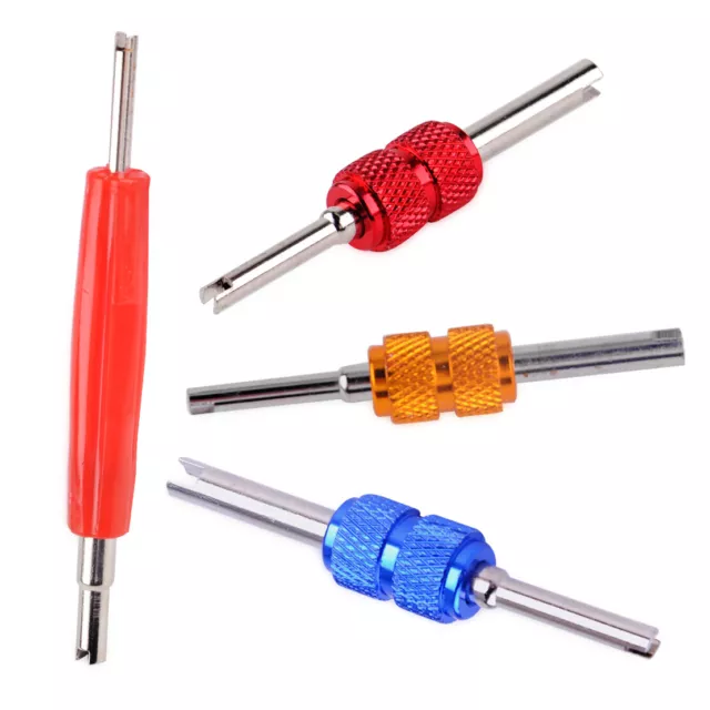 4X 2 Way Valve Stem Core Removal Car Truck Tye Tire Repair Installer Tool Key Nm