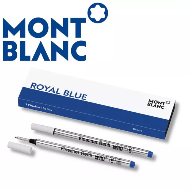 Montblanc Finelinermine Fineliner Mine Refills B Royal Blue blau 2 Stück