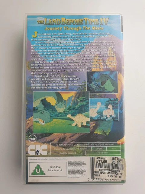 THE LAND BEFORE Time 4 - Journey Through The Mists VHS Video Tape ...