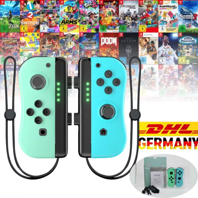 Joy Con Controller Nintendo Switch Wireless Gamepad L+R 2Stück ink Handschlaufe.