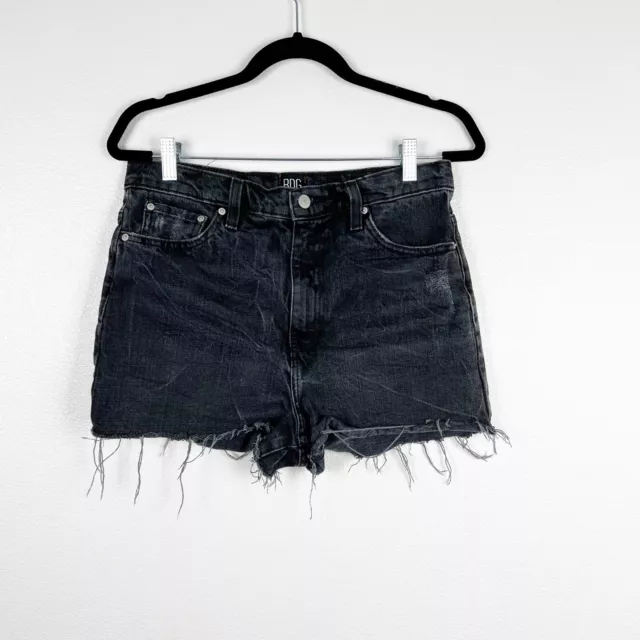 Urban Outfitters BDG Womens High rise Cut Off Denim Shorts Black Sz 29