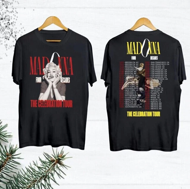 MADONNA 2024 TOUR The Celebration *2side TShirt Funny Black Cotton Tee