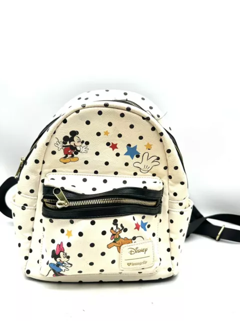 Loungefly Disney Minnie Mickey Pluto Donald goofy Fab 5 Polka Dot Mini Backpack