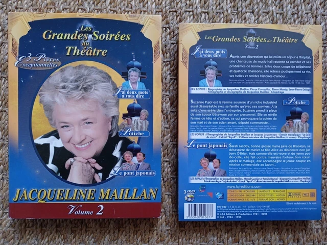 Coffret Digipack 3 Dvd Jacqueline Maillan : 3 Pieces De Theatre