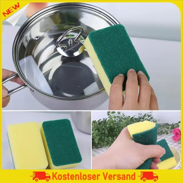 5 piezas almohadilla de fregar esponja lavavajillas tazón sartén limpiador herramientas de cocina