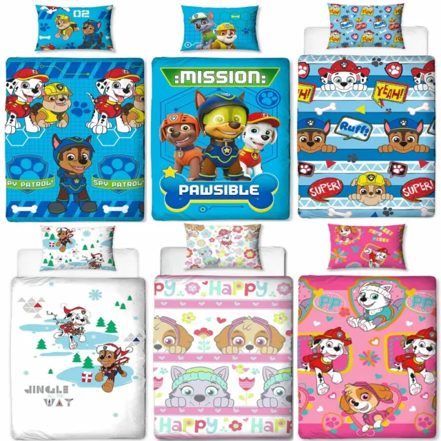 Official Paw Patrol Licensed Duvet Covers Single/Double Chase Skye Marshall