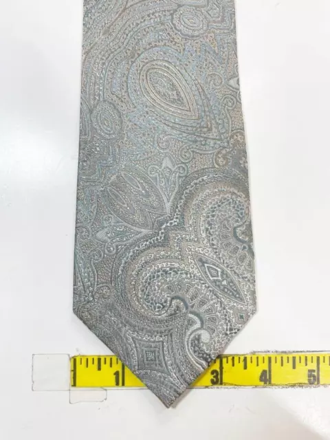 Sean John Tan Pale Green Carpet Pattern Silk Necktie Tie Jl0422C 2