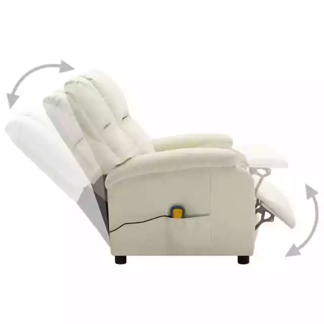 Fauteuil de massage électrique Canapé inclinable chauffant relaxant en Cuir PU