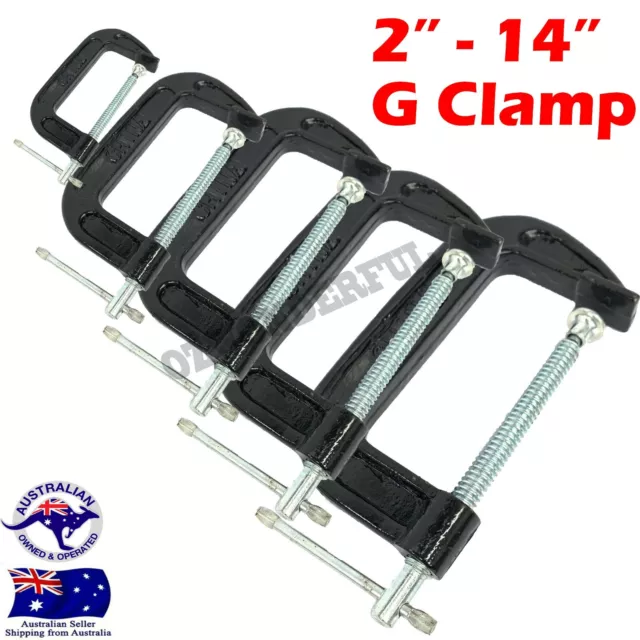 G Clamp Heavy Duty G type clamps steel Workbench Grip Tool Carpenters Metalwork