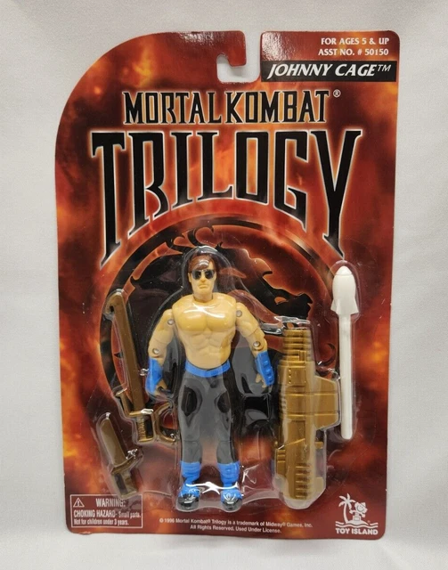 MORTAL KOMBAT TRILOGY Johnny Cage 5" Action Figure 1996 Midway Toy