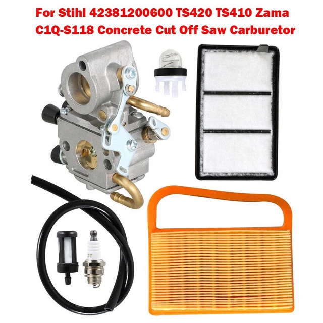 Kit Carburatore Carburante Tubo Candela di Accensione for STIHL TS420 TS410 4238