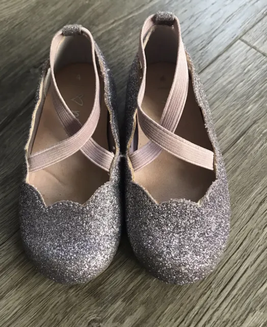 Next Girls/Infant/Baby/Toddler Purple Gliter Sparkle Shoes Size 4