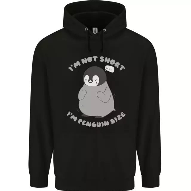 Felpa con cappuccio da uomo non corta taglia pinguino divertente 80% cotone