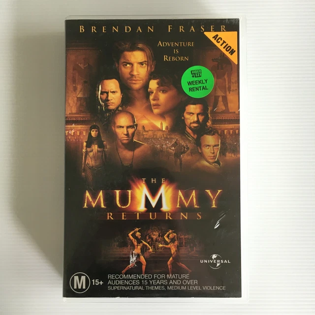 THE MUMMY RETURNS. PAL VHS Video Tape Brendan Fraser Rachel Weisz Ex ...
