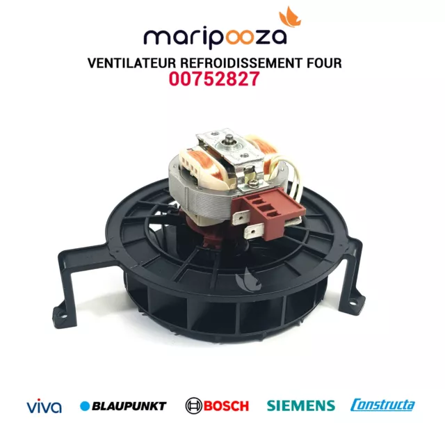 Ventilateur de refroidissement four Bosch Siemens Viva Blaupunkt - 00752827