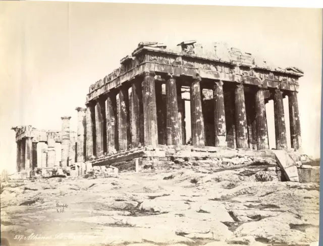 Bonfils. Grèce, Athènes, Le Parthénon  Vintage albumen print. Félix Bonfils, né