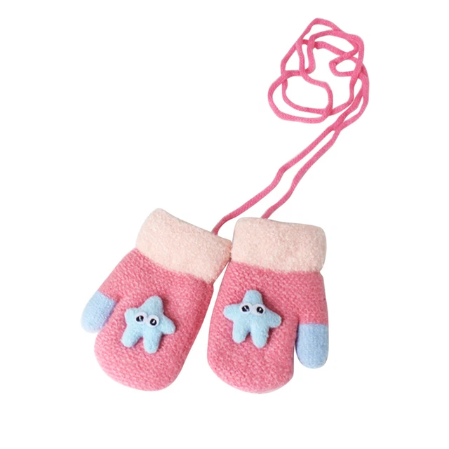 Guanti Bambini Caldi Bambino Appesi Collo