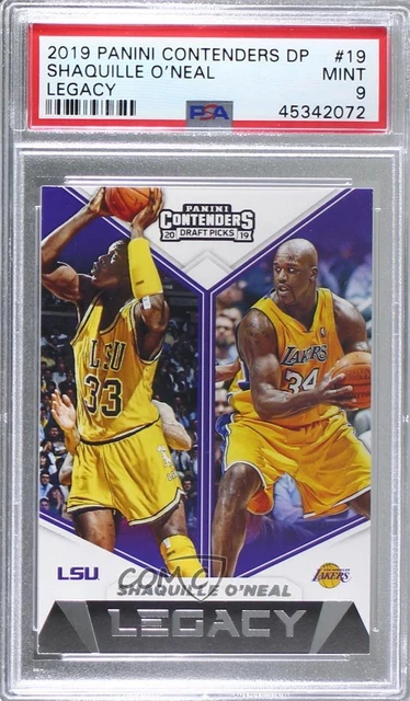 2019-20 Panini Contenders Draft Picks Legacy Shaquille O'Neal #19 PSA 9 MINT HOF