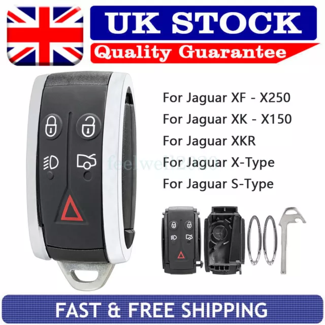 For Jaguar XF XJ XKR XK S X Type 5 Button Remote Key Fob Case Shell Replacement
