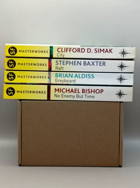 4 Gollancz  SF Masterworks Paperbacks Simak/Baxter/Aldiss/Bishop