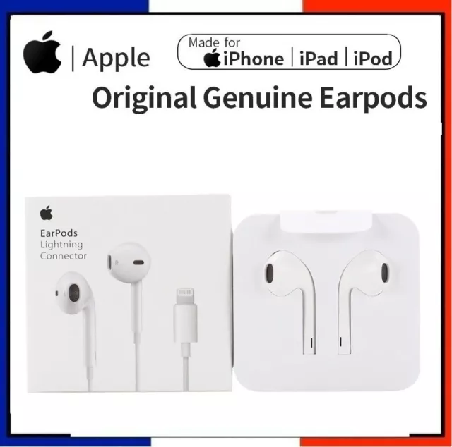 ÉCOUTEUR EARPODS LIGHTNING ORIGINAL APPLE iPhone7 8 X XS XR 11 12 13 14