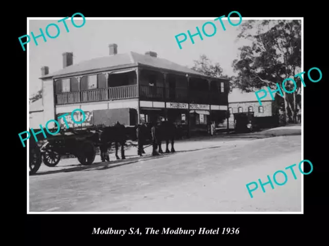 Large Old Historical Photo Of Modbury Sa View Of The Modbury Hotel 1936